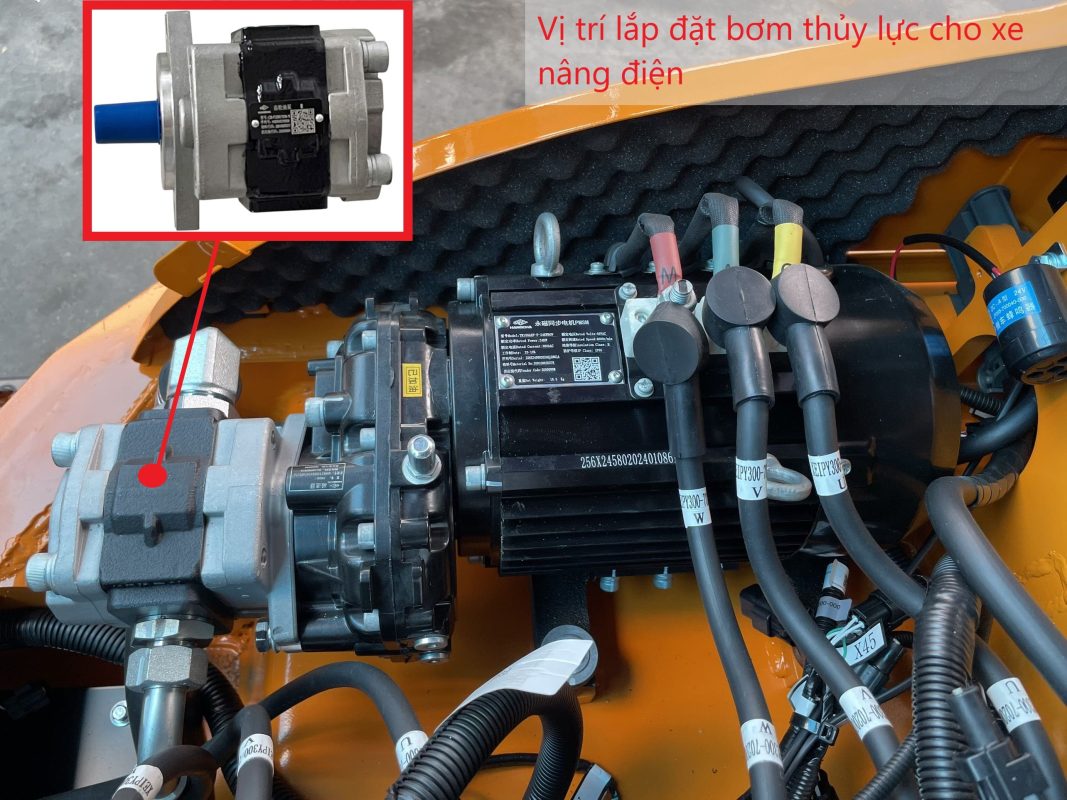 Vị trí lắp đặt bơm thủy lực xe nâng điện Hangcha