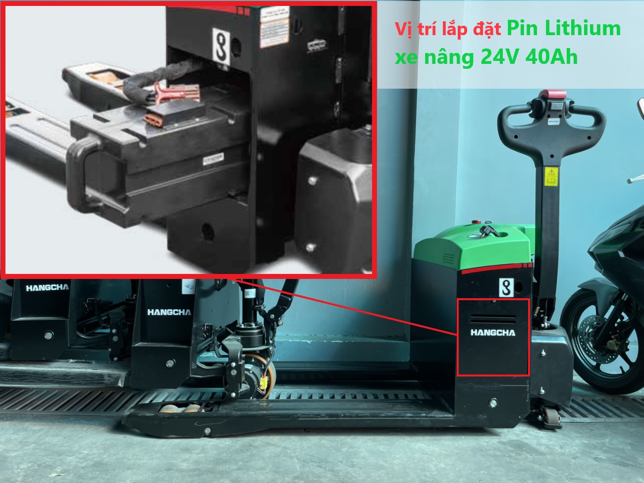 PIN XE NÂNG TAY ĐIỆN 2 TẤN HANGCHA MODEL CBD15-A3MC1-I