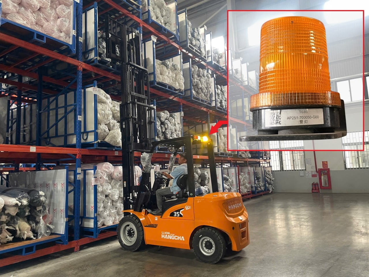 Đèn chớp cảnh báo xe nâng điện Hangcha ap251-700050-g00