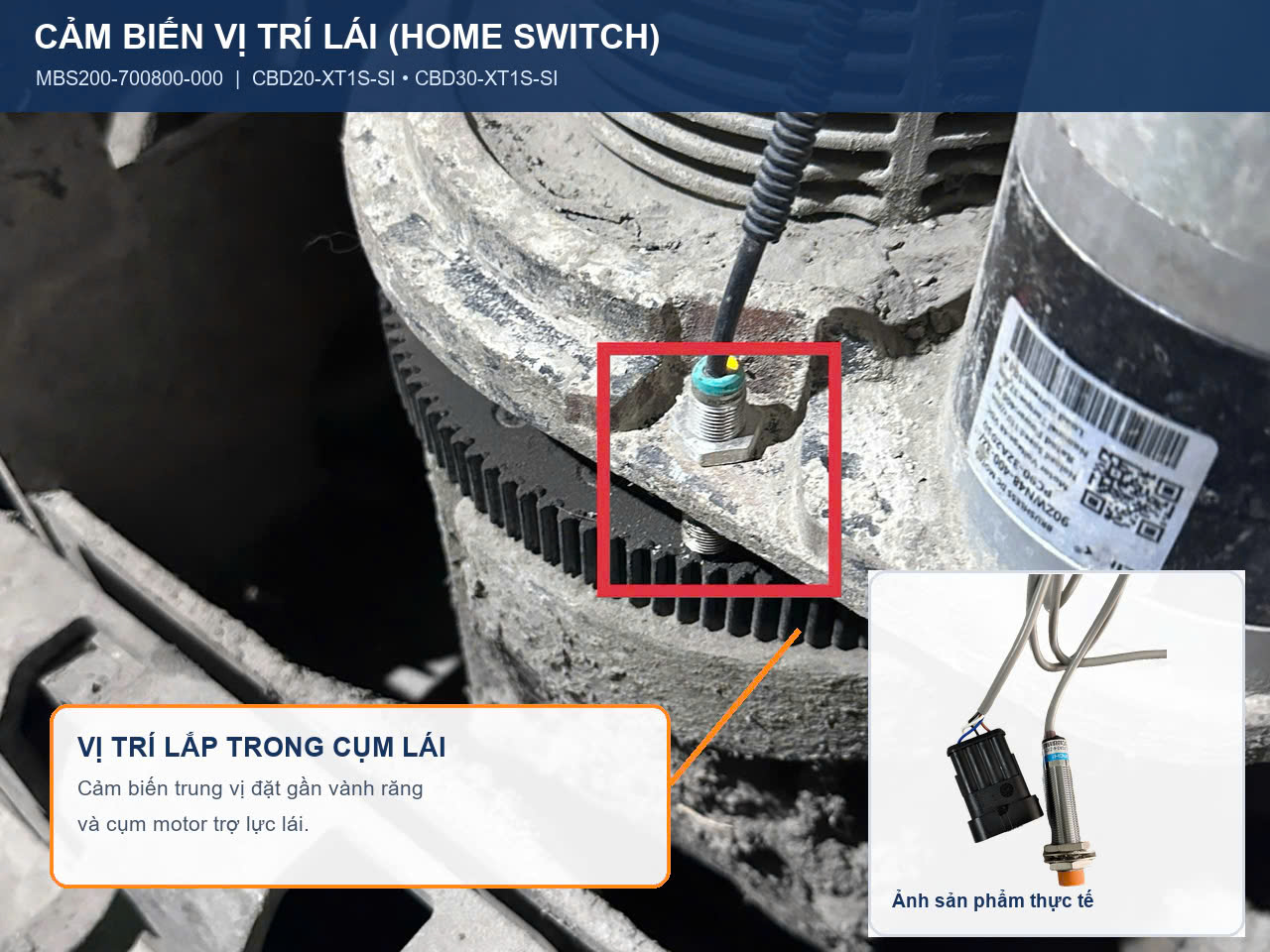 Cảm biến vị trí lái (trợ lực) xe nâng tay điện CBD30-XT1S-SI/CBD20-XT1S-SI