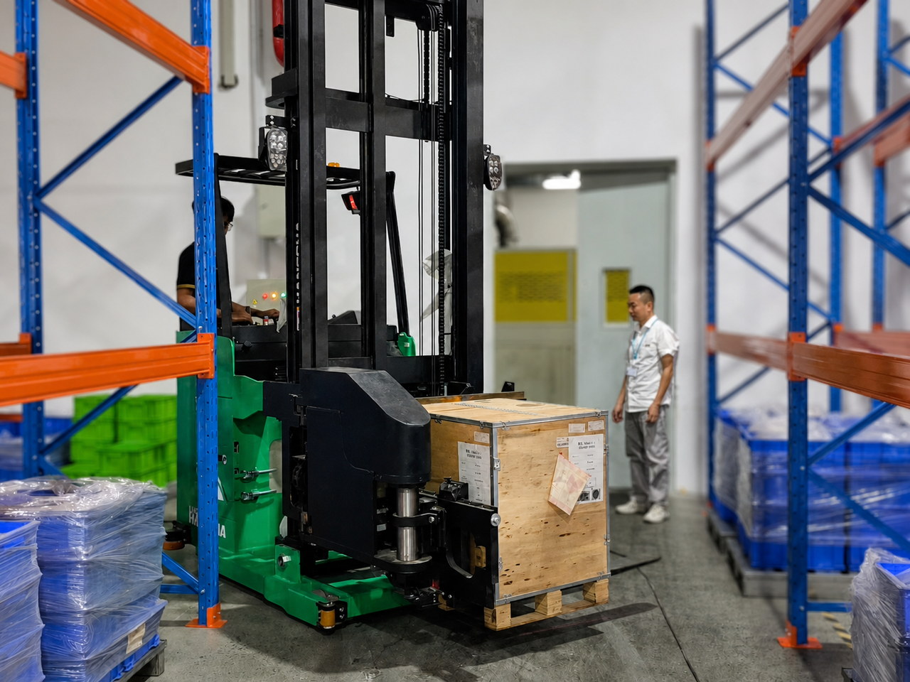 Xe nâng điện VNA 3 chiều CSD10-AEC5S-I HANGCHA 1 tấn