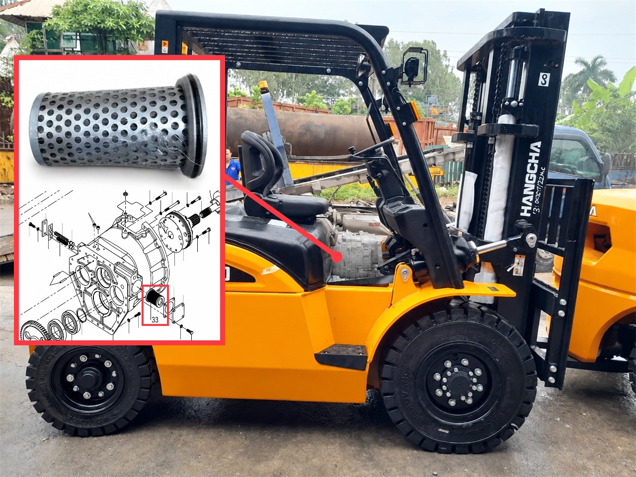 lọc nhớt hộp số trong 810110000379/YQX45-0500